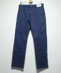 新品 ユニクロ ストレッチ スリムフィットノータックチノ チノパンツ 青 W79