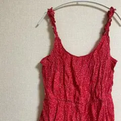 赤いフリル付きキャミワンピース　Lサイズ