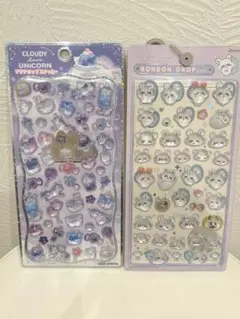 ちいかわももんがボンボンドロップシールセット　プチドロユニコーン