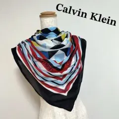Calvin Klein カルバンクライン 幾何学模様 大判スカーフ マルチのサムネイル