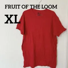 美品✨️FRUIT OF THE LOOM 【XL】レッド 赤 Tシャツ 半袖
