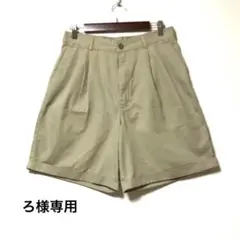 エルエルビーン ショートパンツ ハーフパンツ M カーキ ベージュ ツータックのサムネイル