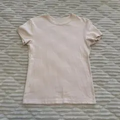 UNIQLO ソフトリブクルーネックT ピンク