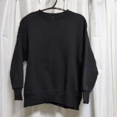 GU ブラック クルーネック トレーナー 120