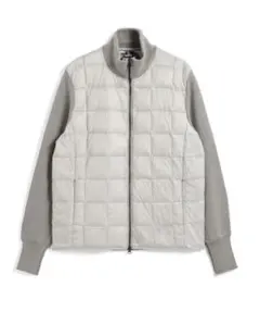 【TAION】ベーシック ハイネックWジップ ニットスリーブダウンジャケット