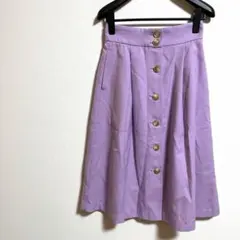Te chichi テチチ ラベンダー フロントボタン フレアスカート Mのサムネイル
