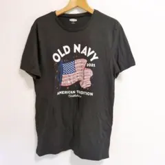 オールドネイビー クルーネック プリントTシャツ S ブラック 綿のサムネイル