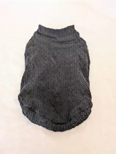 犬服　リブニットタートルネック黒色　Msize