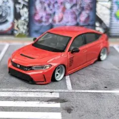 トミカ改造 ホンダ シビックタイプR マジョーラ紫 深リム☆ ホット