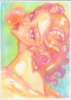 妖精と還る心の森」｜絵画 原画 抽象画 動物画 フェアリー 女の子