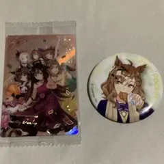 ウマ娘　缶バッチ、カードセット