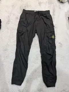 stone island ストーンアイランド カーゴパンツ ブラック リブ付き