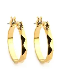 【新品】 日本製 ダイヤカット フープ ピアス クロッシング チタンポスト