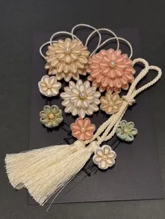 つまみ細工髪飾り、成人式、前撮り、結婚式、卒業式