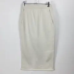 美品 GU ジーユー ヘビーウェイトスウェットナロースカート ゴム付き M