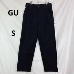 GU◇ワイドパンツ　ブラック【S】シンプル　カジュアル　オールシーズン　シンプル