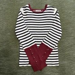 配色ボーダーニット　しまむら