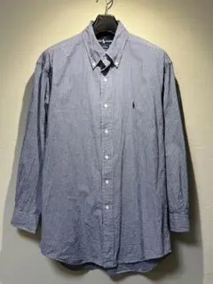 ラルフローレン シャツ BLAKE Lサイズ ネイビーギンガム