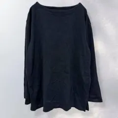 無印 ムジルシ 長袖カットソー ロンT 綿100% ボートネック XL《i479