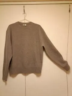 UNIQLO U グレー ウール クルーネックセーター