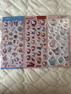 【正規品】サンリオ　ぷっくりシール　3種セット