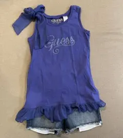 GUESSキッズタンクトップ　ショートパンツセット150