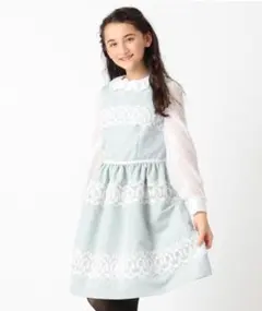新品　トッカ　ワンピース　3段レース　水色　セレモニー　120-130