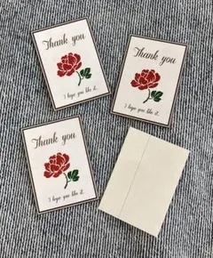 フレークシール　サンキューシール　薔薇　バラ