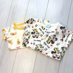 【Disneybaby】80cmロンパース ☆ミニーちゃん・プーさん☆2点セット