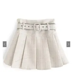 ツイードミニプリーツスカート