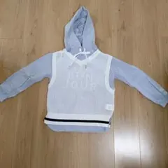 ポンポネットジュニア半袖パーカー 水色 - メルカリ