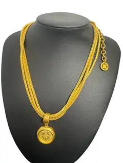 ジバンシー GIVENCHY 3連　ビンテージネックレス　ゴールドカラー