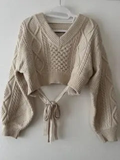 ケーブル リボンニット