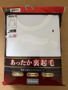 CLOSSHI あったか裏起毛　長袖丸首　Lサイズ　2枚　白