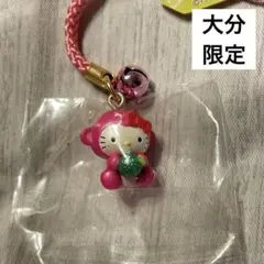 【廃盤品】ご当地キティ　大分　高崎山キティ　おさる　かぼす　根付け　ストラップ