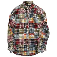 Warehouse Co. マドラスチェックパッチワークシャツ 長袖のサムネイル