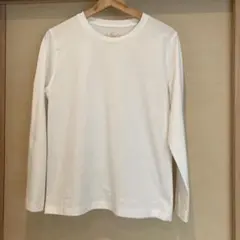 【無印良品】ホワイト 長袖 Tシャツ Lサイズ