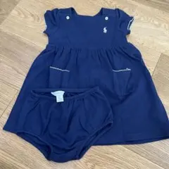 【美品】Ralph Lauren 12M ネイビー ワンピースセット