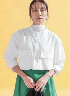 東原亜希FORME ノーカラーシャツ ホワイト 未開封 - メルカリ