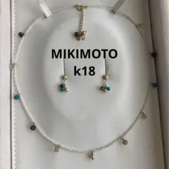ミキモトペルリータ　パールネックレス　淡水真珠　天然石　k18 ピアス　18金のサムネイル