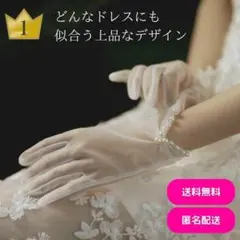 大人気　ウエディンググローブ　パール　上品　透け感　シンプル　可愛い