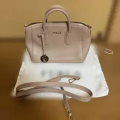 FURLA PIN COMETA ハンドバッグ ピンクベージュ DALIA - メルカリ