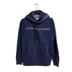 TOMMY HILFIGER パーカー S ネイビー カジュアル 春秋 おでかけ