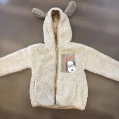 スヌーピー耳付きフリースジャケット　130センチ