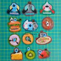 １２枚 パペットスンスン フレークステッカー シール サンキューマート