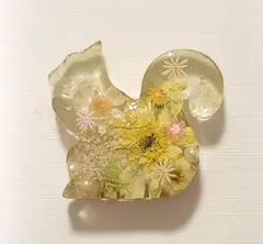 「1279」レジンヘアゴム　ポニーフック　ブローチ　マグネット