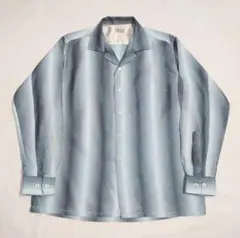 50s シャドーストライプ ダイヤ柄 オープンカラーシャツ ビンテージ 60s