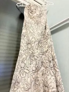 花柄ロングスカート クリーム色