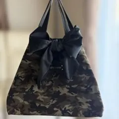 KATE REMER カモフラージュ柄 リボン トートバッグ - メルカリ