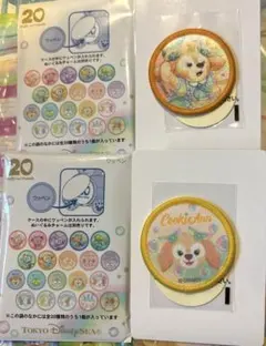 ダッフィー&フレンズ　20周年　カラフルハピネス　ワッペン　クッキー・アン2種